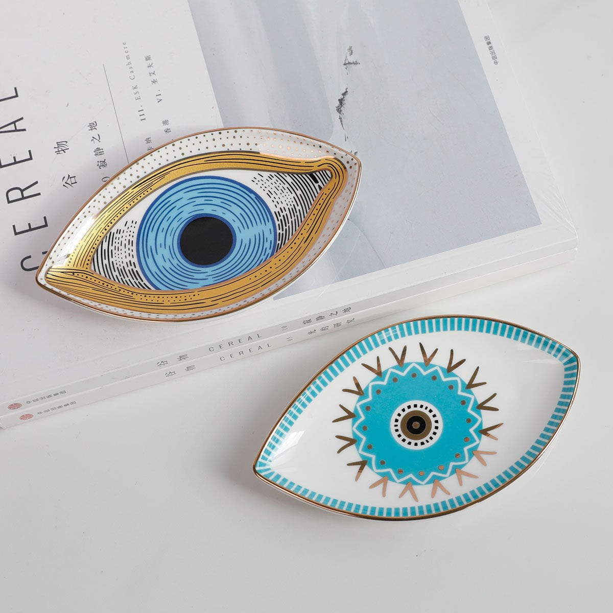 Wholesale Devil's Eye Ceramic Jewelry Storage Box